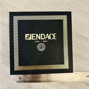 Designer Authentic Fendace Fendi x Versace collab bag storage box